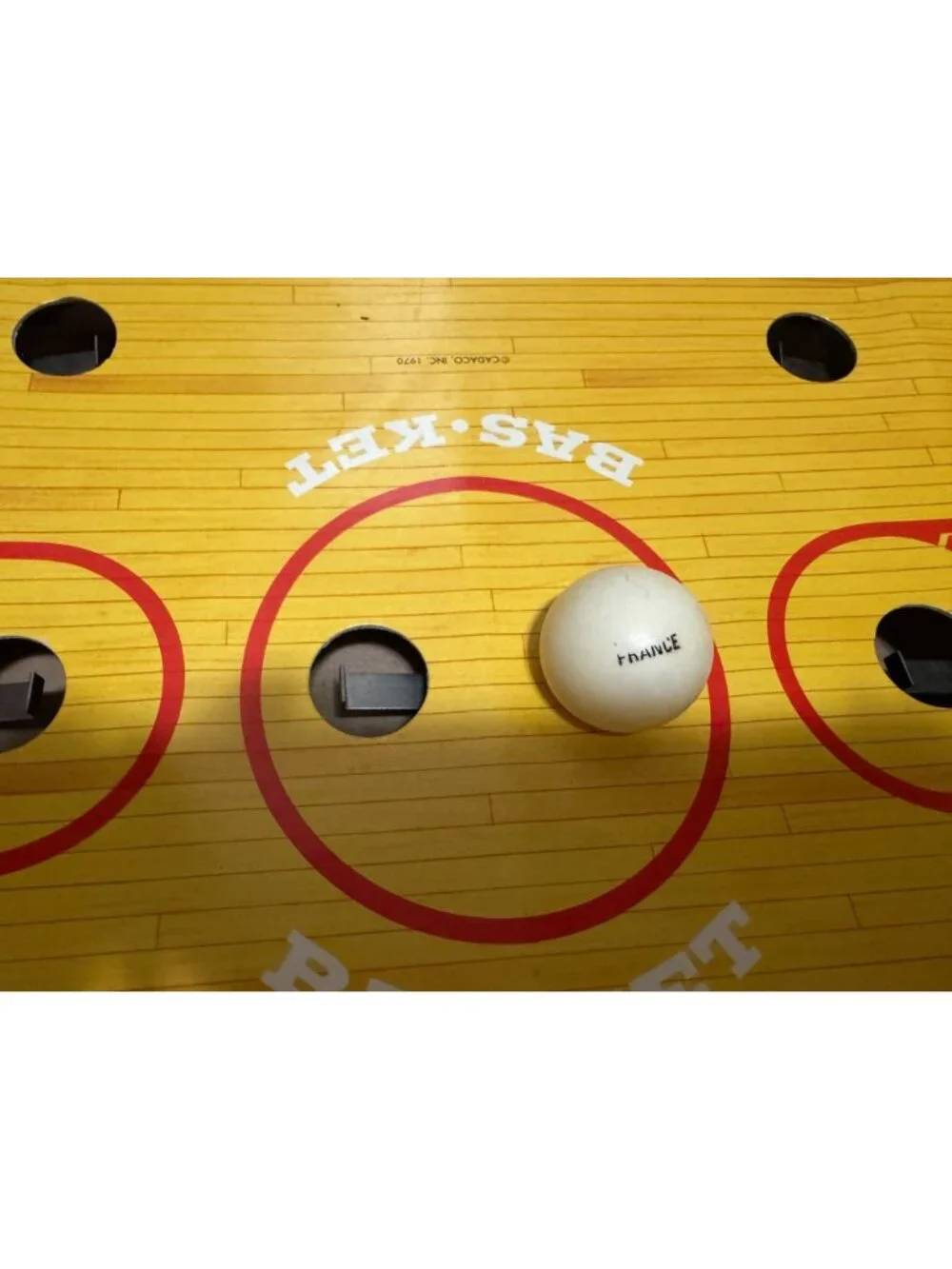 Bas-Ket Vintage 1973 Cadaco No. 165 Miniature Basketball Game Works